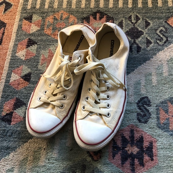 Low Top White Converse - Picture 1 of 6